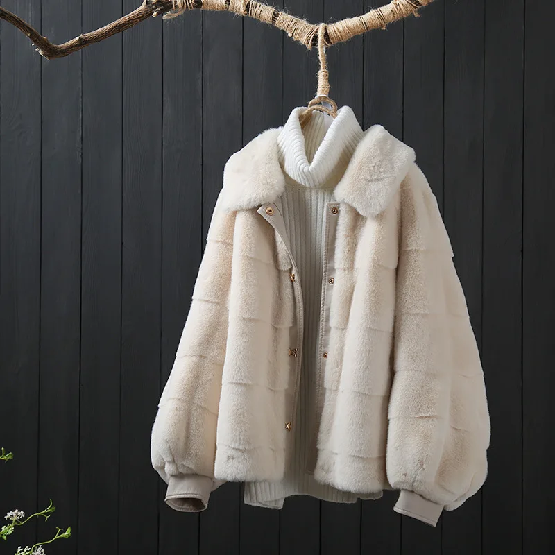 

Natural Fur Coats Winter Women Mink Fur Coat Female Genuine Leather Jackets Ladies Oversize Warm Thick Detachable Long 2020 New
