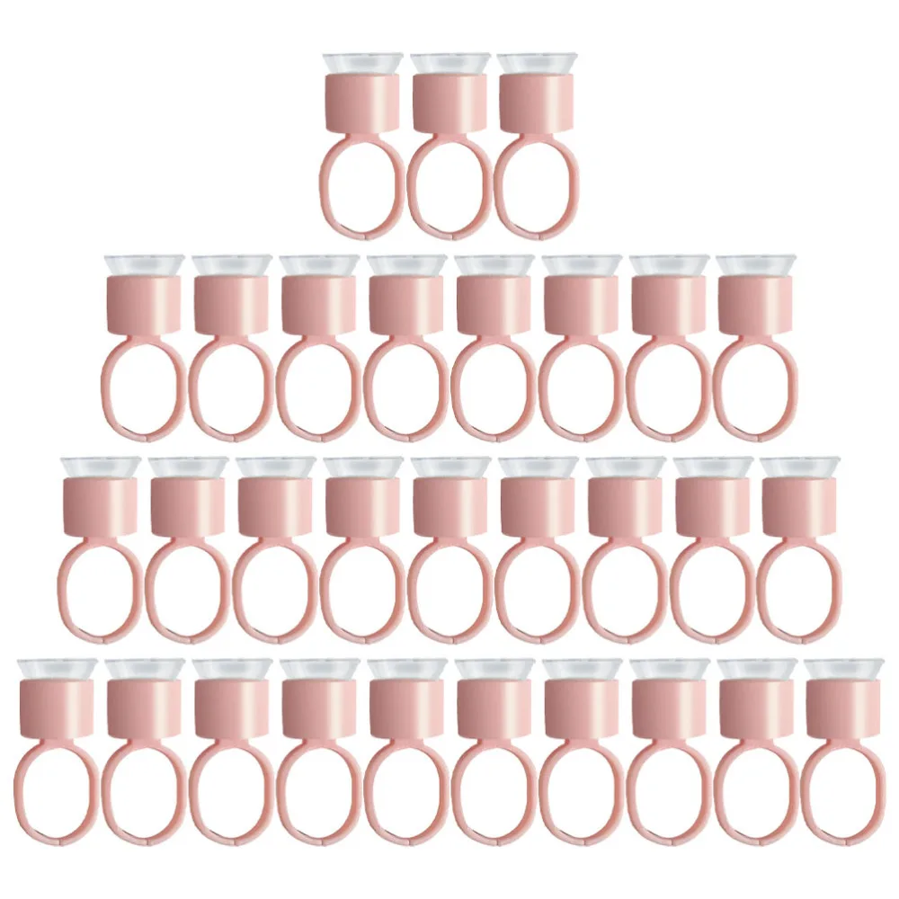 

100Pcs Eyelash Extension Fanning Ring Holder Microblading Pigment Cup for Makeup