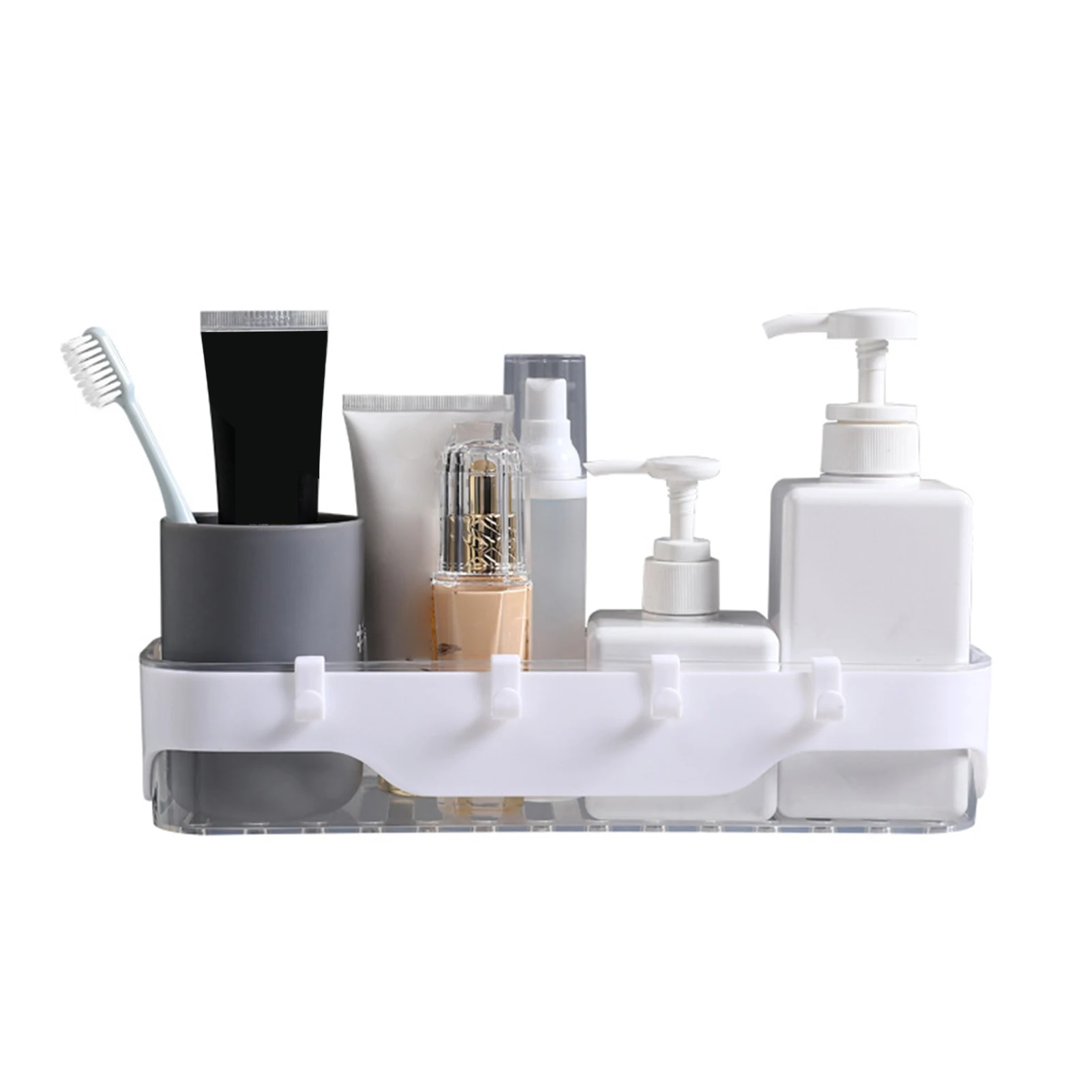 

Bathroom Shower Shelf With Hook Wall Mounted Bathroom Storage Rack Shampoo Holder Bathroom Accessories Kitchen Organizer