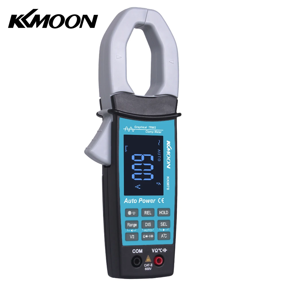 KKM78 600V True RMS Цифровые токоизмерительные клещи с AC/A сигналов Дисплей осциллограф