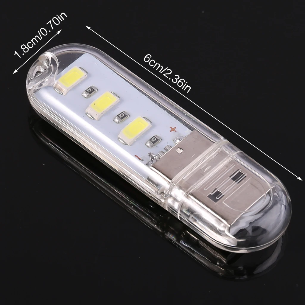 Портативный брелок 3 светодиодный белый ночсветильник питание от USB U-диск форма