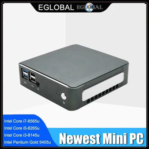 [Intel Core I7-8565U I5-8265U quad core] Eglobal Nuc Мини ПК i7 Windows 10 Pro 2 * DDR4 M.2 NVMe AC WiFi микро компьютер HDMI2.0 DP