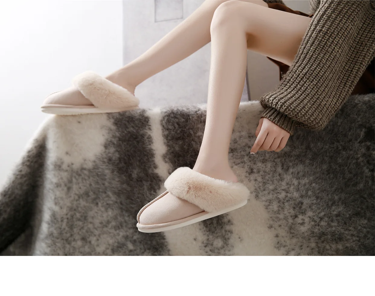 

2021 Popular Cotton Slippers Women's Autumn and Winter Home Couple Warm Home Home Plush Men's Confinement Cotton Shoes