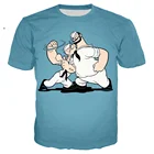 Футболка женская с круглым вырезом и коротким рукавом, с принтом