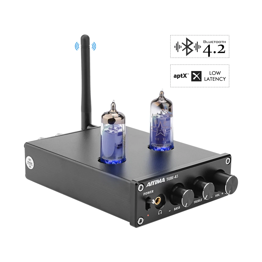 AIYIMA 50 Вт * 2 TPA3116D2 Bluetooth 4 вакуумные 6J4 трубки HiFi Цифровые усилители стерео усилитель