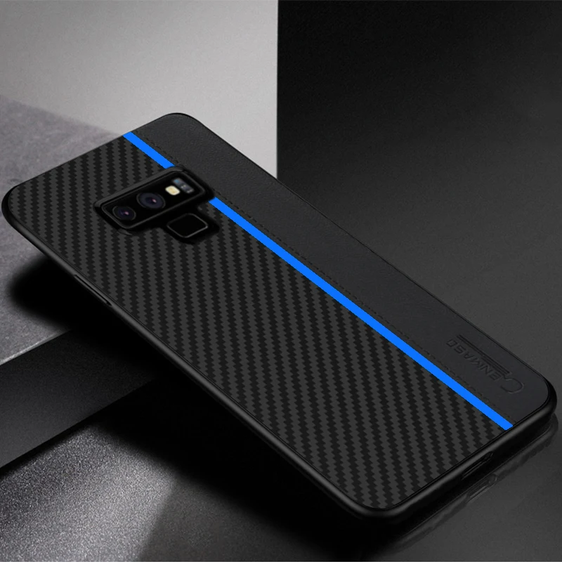 Синий Для samsung Note 9 чехол CENMASO Fiber защитный чехол для samsung Galaxy S11 S8 S9 S10 5G Plus S10e Note 9 10 Plus чехол - Цвет: Синий