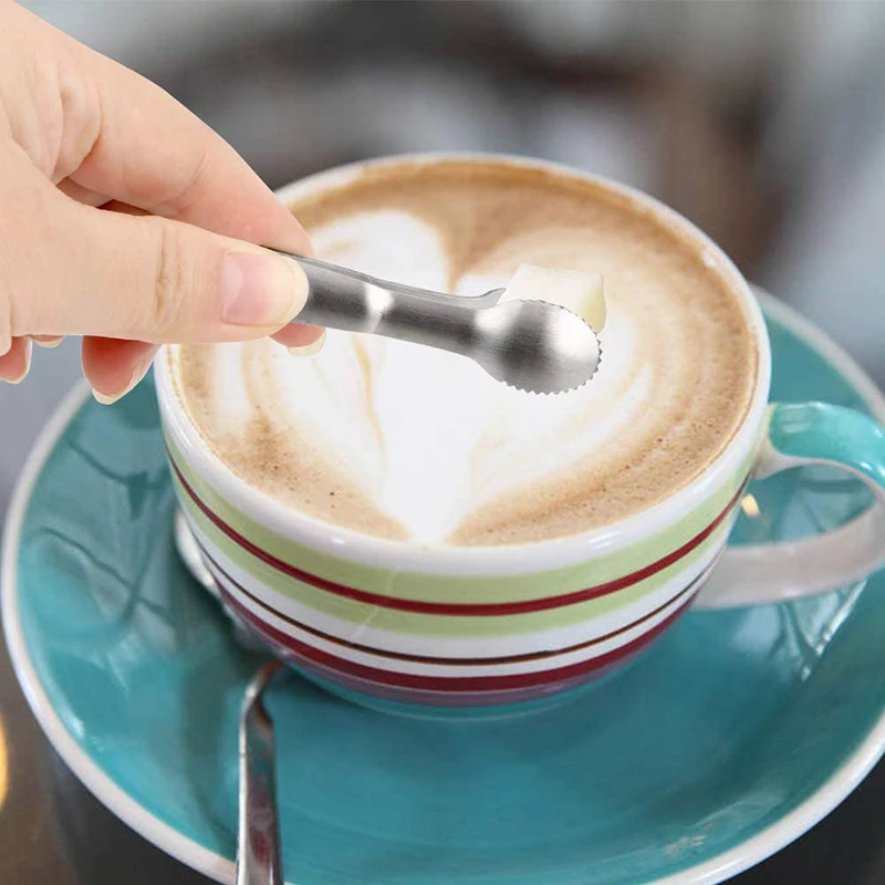 

1pcs Coffee Sugar Clip Stainless Steel Tweezer Mini Clamp Suger Tong Clips Coffee Ice Cube Tea Clips Kitchen Bar Tool