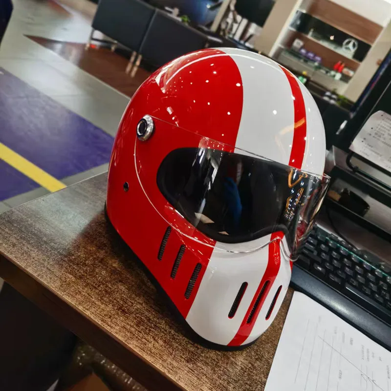 Мотоциклетный шлем TT &amp CO в японском стиле на все лицо ретро из стекловолокна с