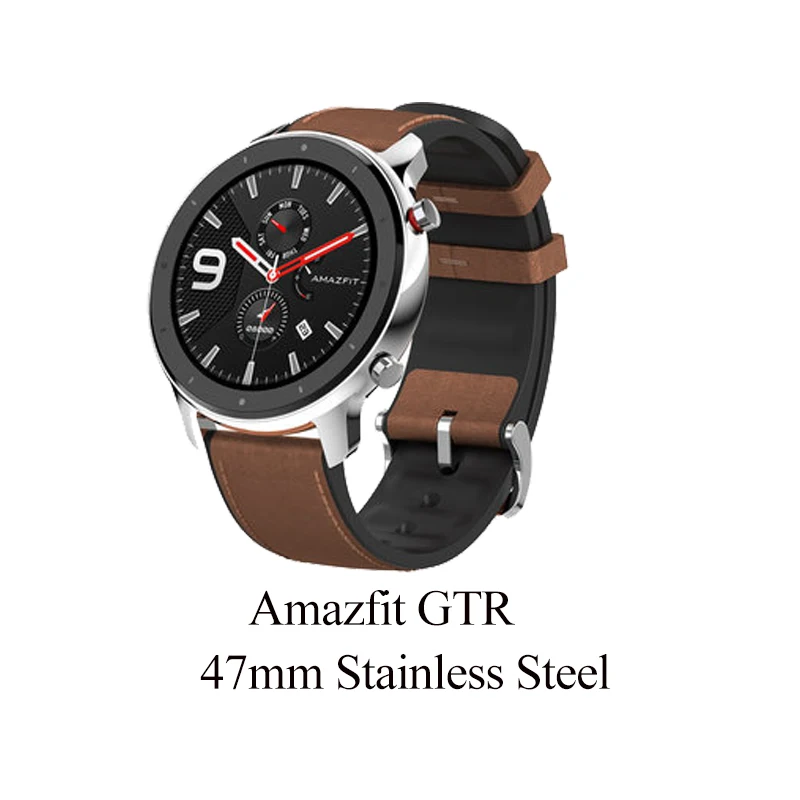 47mm Stainless Steel Глобальная версия Amazfit GTR 47 мм Смарт часы Бег Плавание Спорт Здоровье сердечного ритма Smartwatch 24 дня батарея gps - Цвет: 47mm Stainless Steel