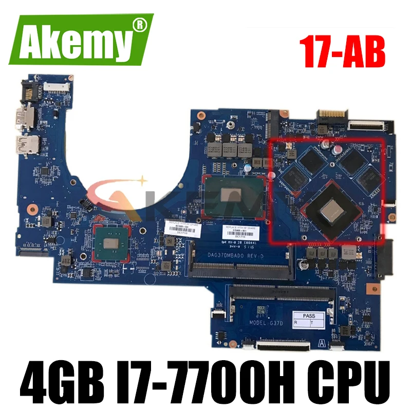 

100% рабочая 100% HP PAVILION 17-AB 17-W материнская плата 915550-601 1050Ti 4 Гб i7-7700H DAG37DMBAD0 испытания ОК