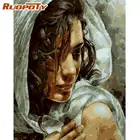 Картина по номерам на холсте, белая женская шляпа, 40x50 см, RUOPOTY, набор для рисования по номерам