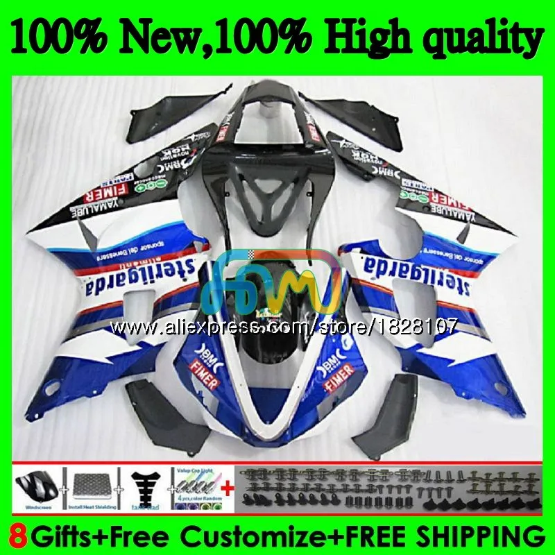 

Body Kit For YAMAHA YZF 1000 YZF R 1 Blue white YZF-1000 YZFR1 00 01 121BS.32 YZF R1 1000CC YZF1000 YZF-R1 2000 2001 Fairings