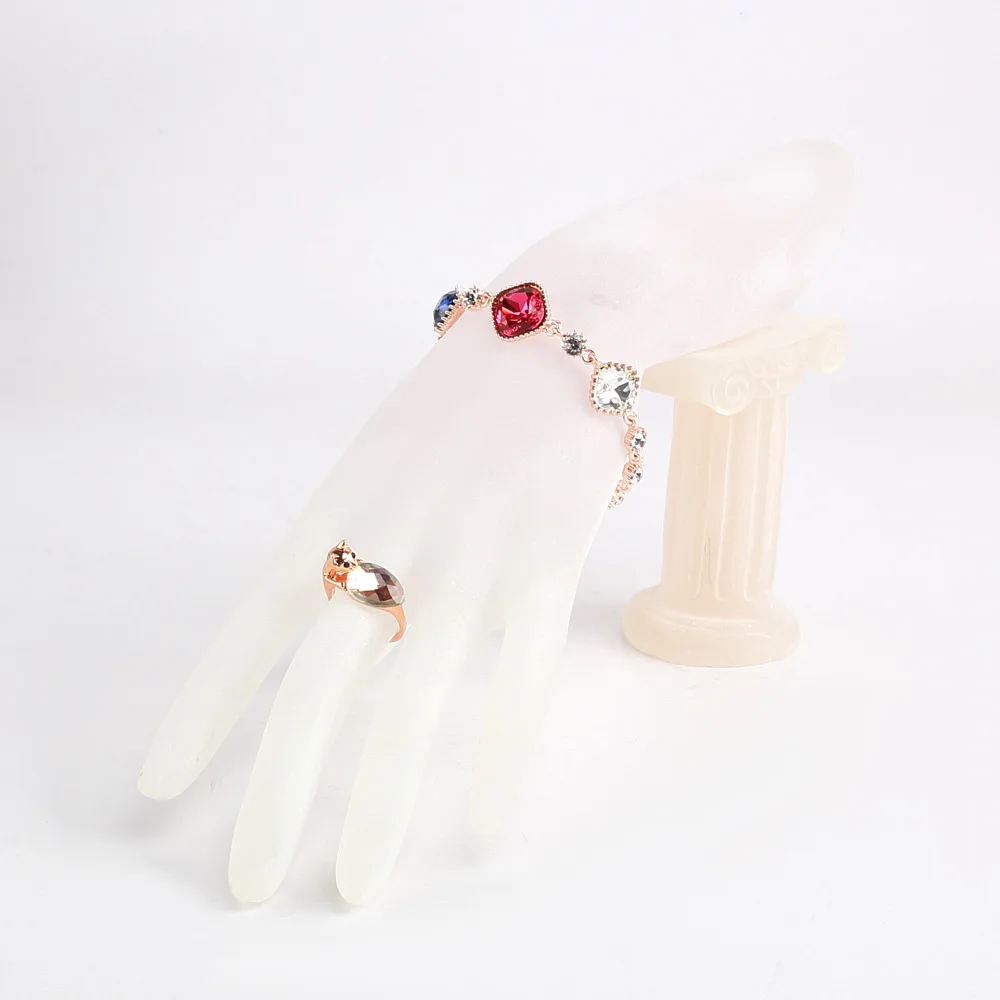 

Female Mannequin Hand Finger Jewelry Glove Ring Bracelet Display Stand Rack Necklace Hand Holder Organizer Black Velvet