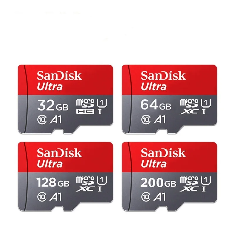SanDisk Micro SD карта 128 ГБ 32 ГБ 64 Гб 256 Гб 16 Гб 400 Гб карта памяти microSD карта SD/TF мини флеш-карты 200 ГБ класс 10 для телефона