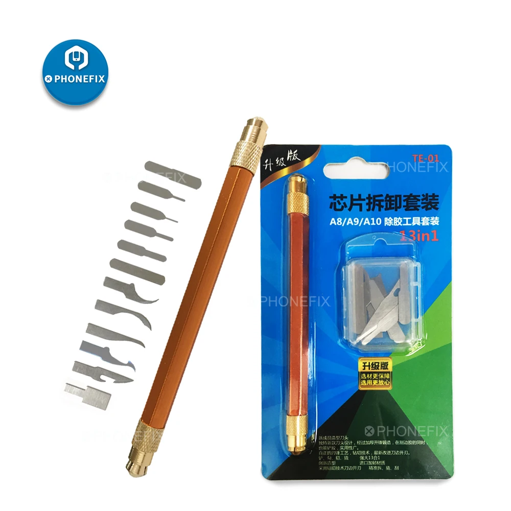 

Toughness IC CPU NAND Remover Knife Graver Thin Blade Glue Cleaning Pry Knifes for iPhone Motherboard Repair Scraping Knife