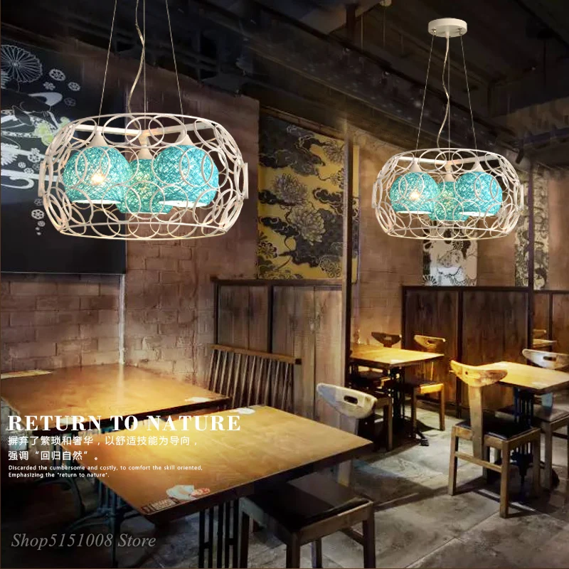 Современные подвесные светильники с железной клеткой скандинавские винтажные