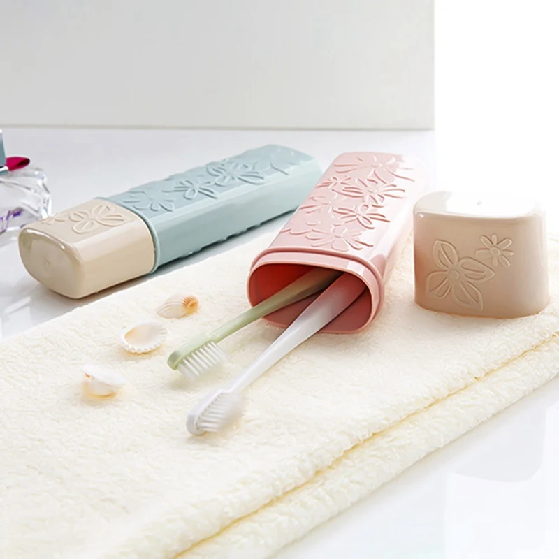 Портативный держатель для зубной щетки с резьбой в виде цветка Для Путешествий