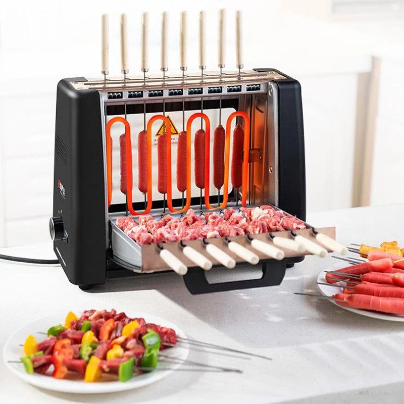 bbq grill machine electric grill smokeless automatic rotation rotisserie machine skewers machine rotisserie oven grill free global shipping