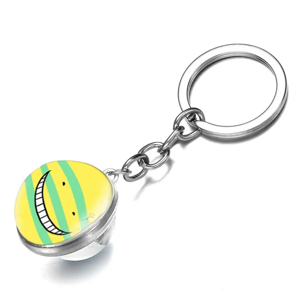 SIAN New Cartoon Assassination Classroom Keychain Double Side Photo Pendant Key Chain Ring Holder Jewelry Collection Accessories | Украшения