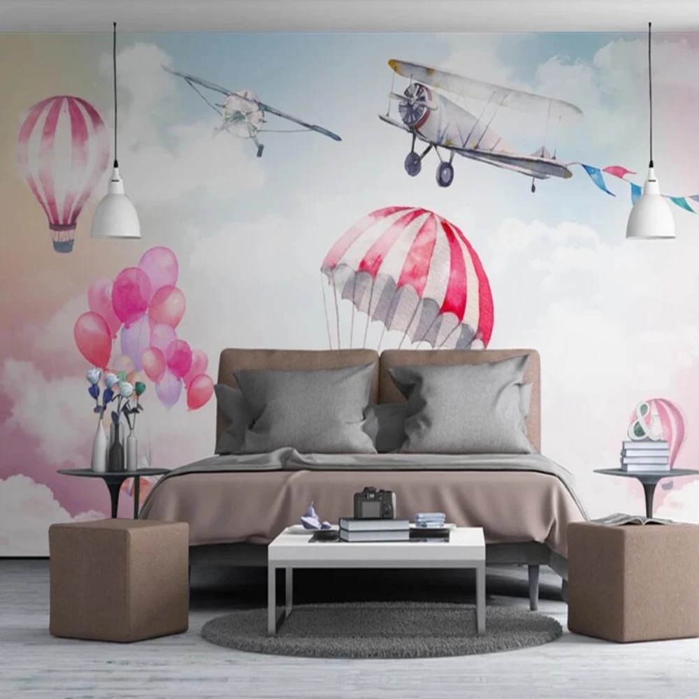 Milofi пользовательские 3D обои свежий и простой цвет звездного неба самолета на