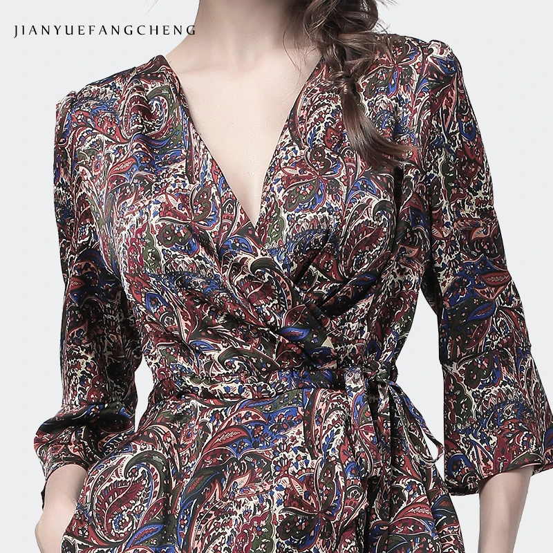 Женская винтажная блузка в стиле бохо с цветочным принтом коротким рукавом