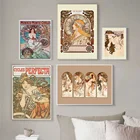 Винтажные холщовые постеры и принты Alphonse Fly, искусство на стене, картины для гостиной, домашний декор