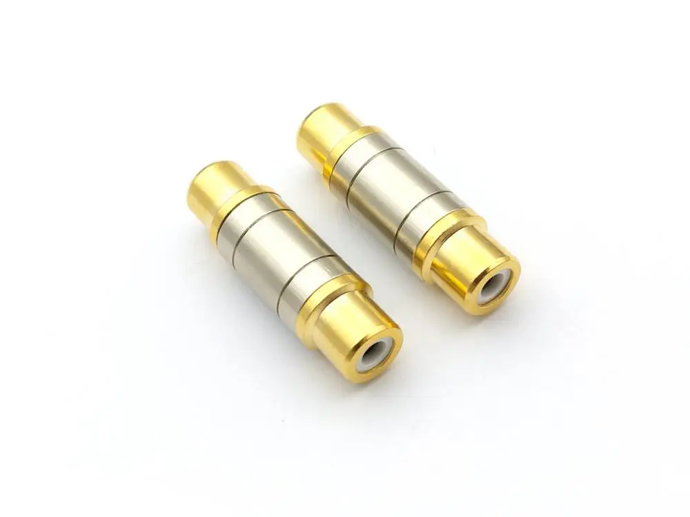 

2pcs copper RCA Female to Female Audio Video ADAPTER CONNECTOR