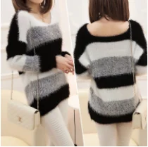 Новый осенне-зимний свитер для женщин корейский Тонкий Свободный пуловер