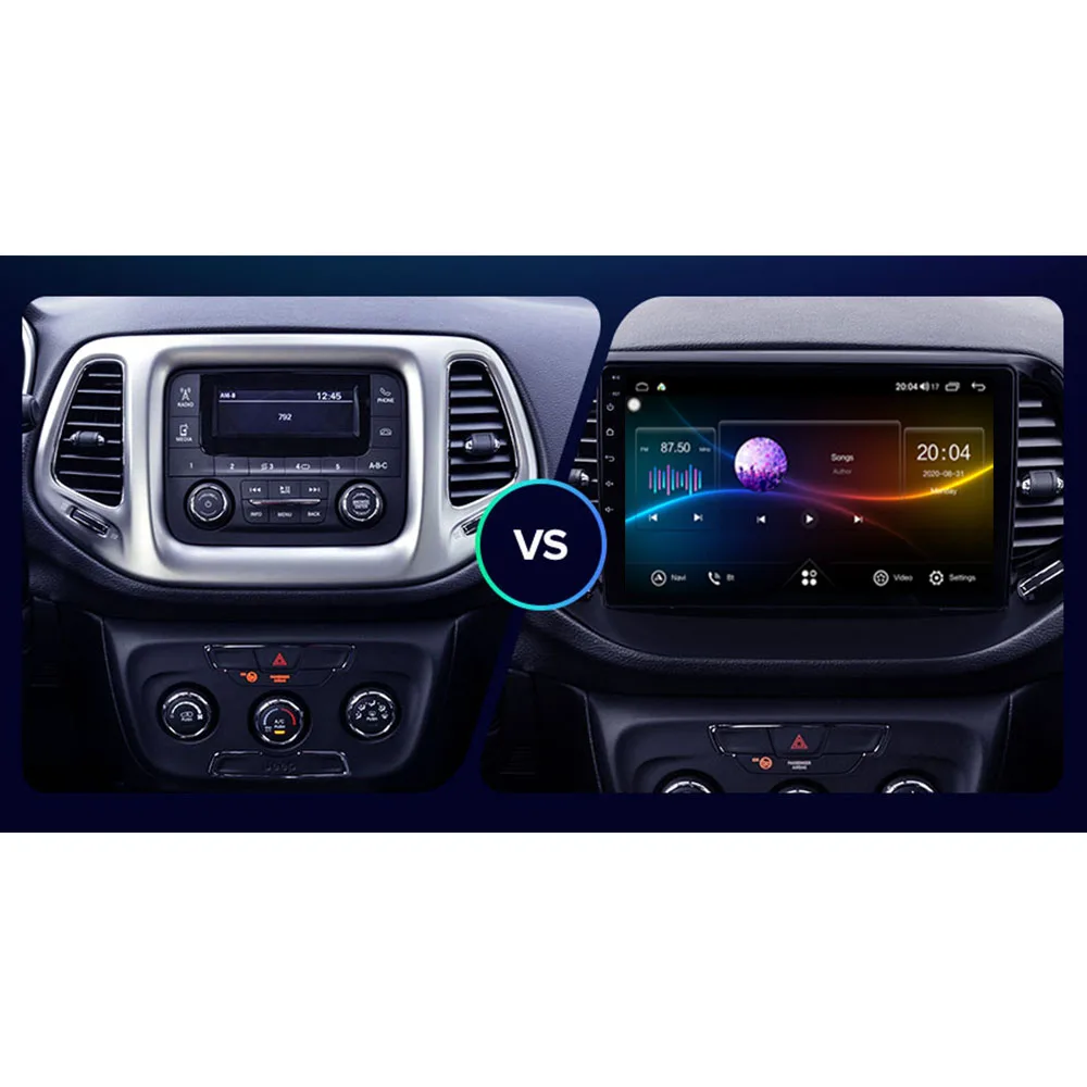 Runningnav для Jeep Compass 2 MP 2016 - 2018 Android автомобильное радио мультимедийный видеоплеер