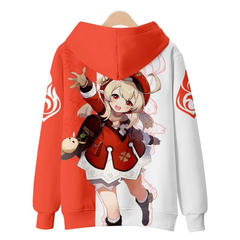 

genshin impact cosplay Hu Tao 3D Print Zipper hoodie Hip Pop O-neck teen Sweatshirt Cute Outwear Pullover Autumn mens hoodie