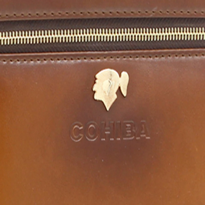 COHIBA кожаный сигарный хьюмидор Cedar Wood Cigar Case 6 трубка дорожная коробка для сигар с
