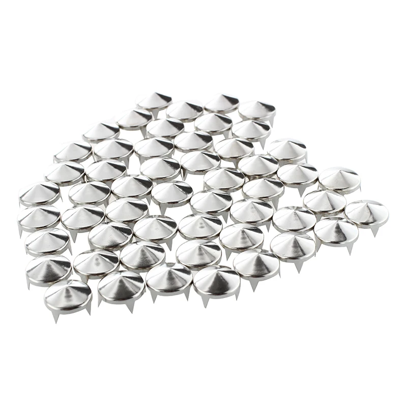 50 pcs Mini Style Punk nails Cone Studs spikes Round Rivet decorative diy 12mm clothing shoes DIY Leathercraft | Обустройство дома