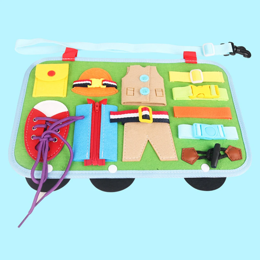 

Busy Board for Toddlers Learn to Dress Activity Board Children Pre-school