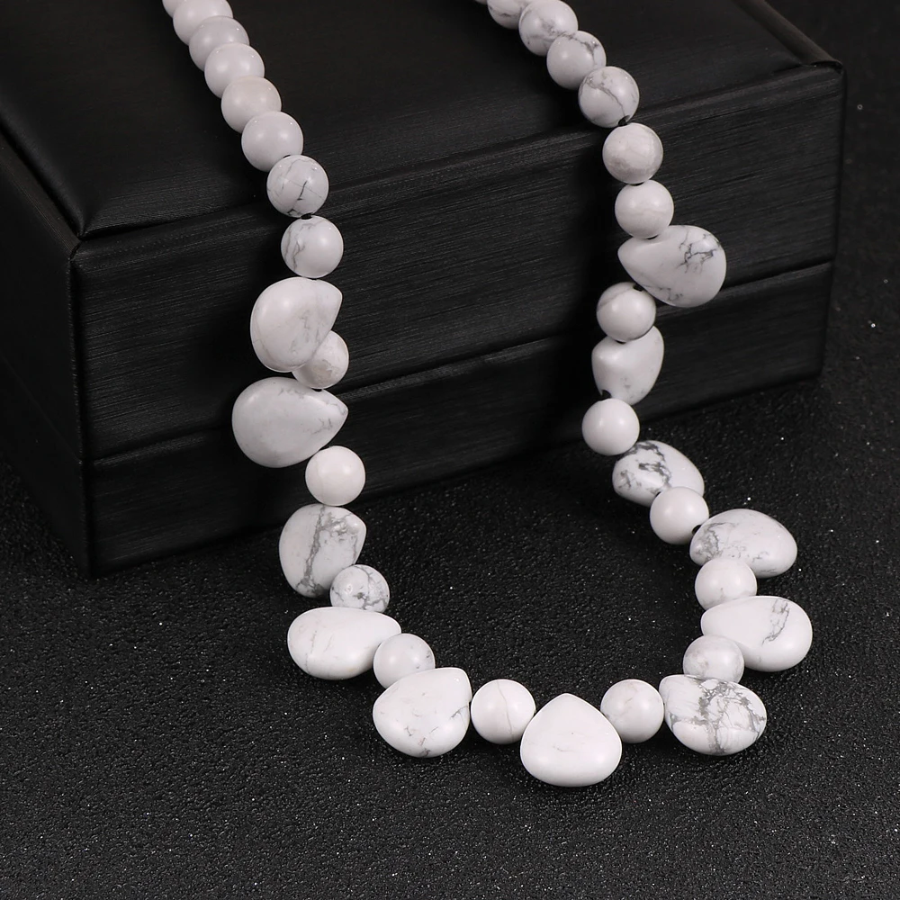 Женский индийский оникс из натурального камня бирюзовое ожерелье с тигром капля