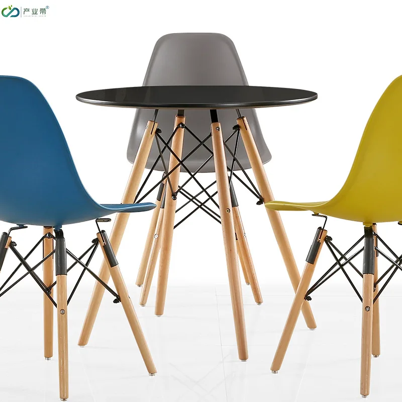 

Solid Wood Furniture Creative Round Table Desk Simple Negotiation Coffee Table Eames Table MDF