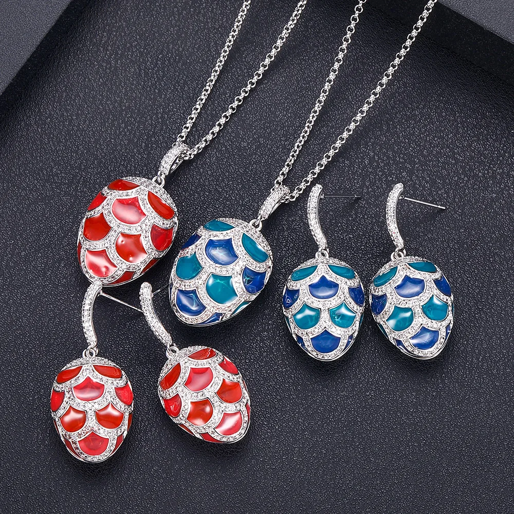 Jankelly нигерийские 2 шт Свадебные циркониевые Ювелирные наборы для женщин вечерние