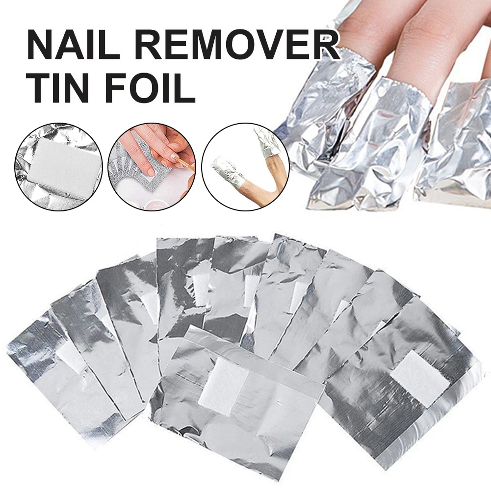 

50/100/200/500pcs Aluminium Foil Nail Art Soak Off Polish Nail Removal Wraps Nail Towel Gel Polish Remover Manicure Tool