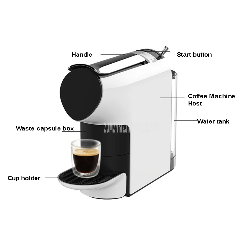 580 мл 19 бар маленькая Капсула Бытовая кофемашина офис полностью автоматическая