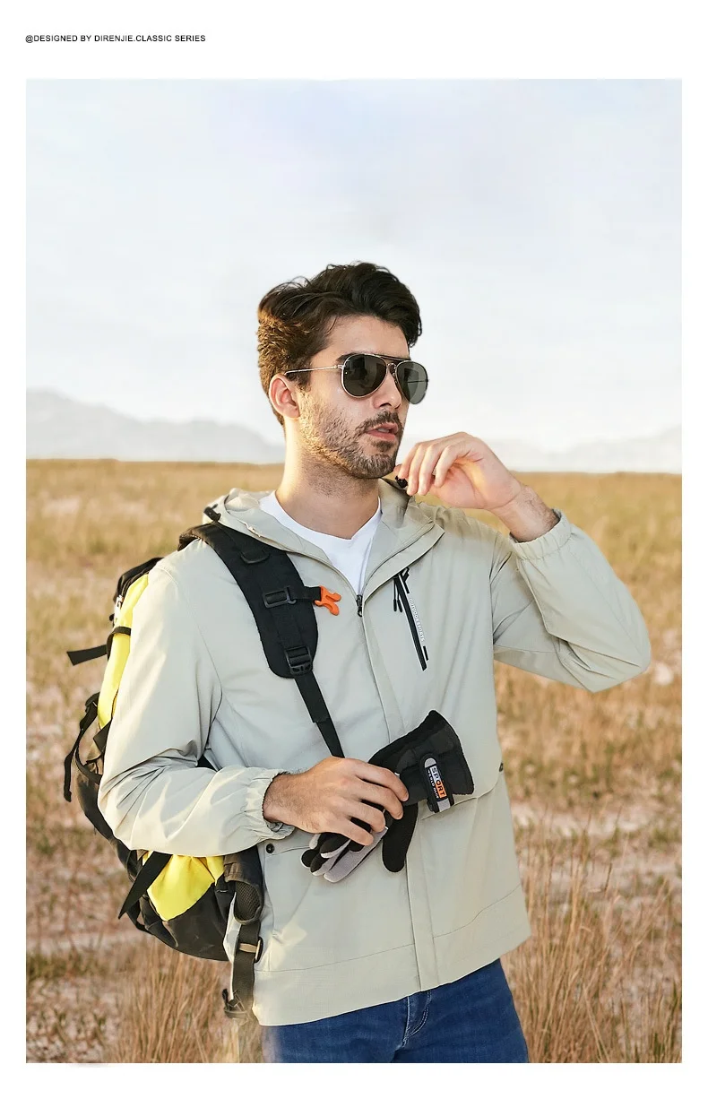 

Spring and Autumn Men Coat Fashion Handsome Thin Suit Outdoor Mountaineering Jacket Windproof Waterproof Sports Tourism Jacket