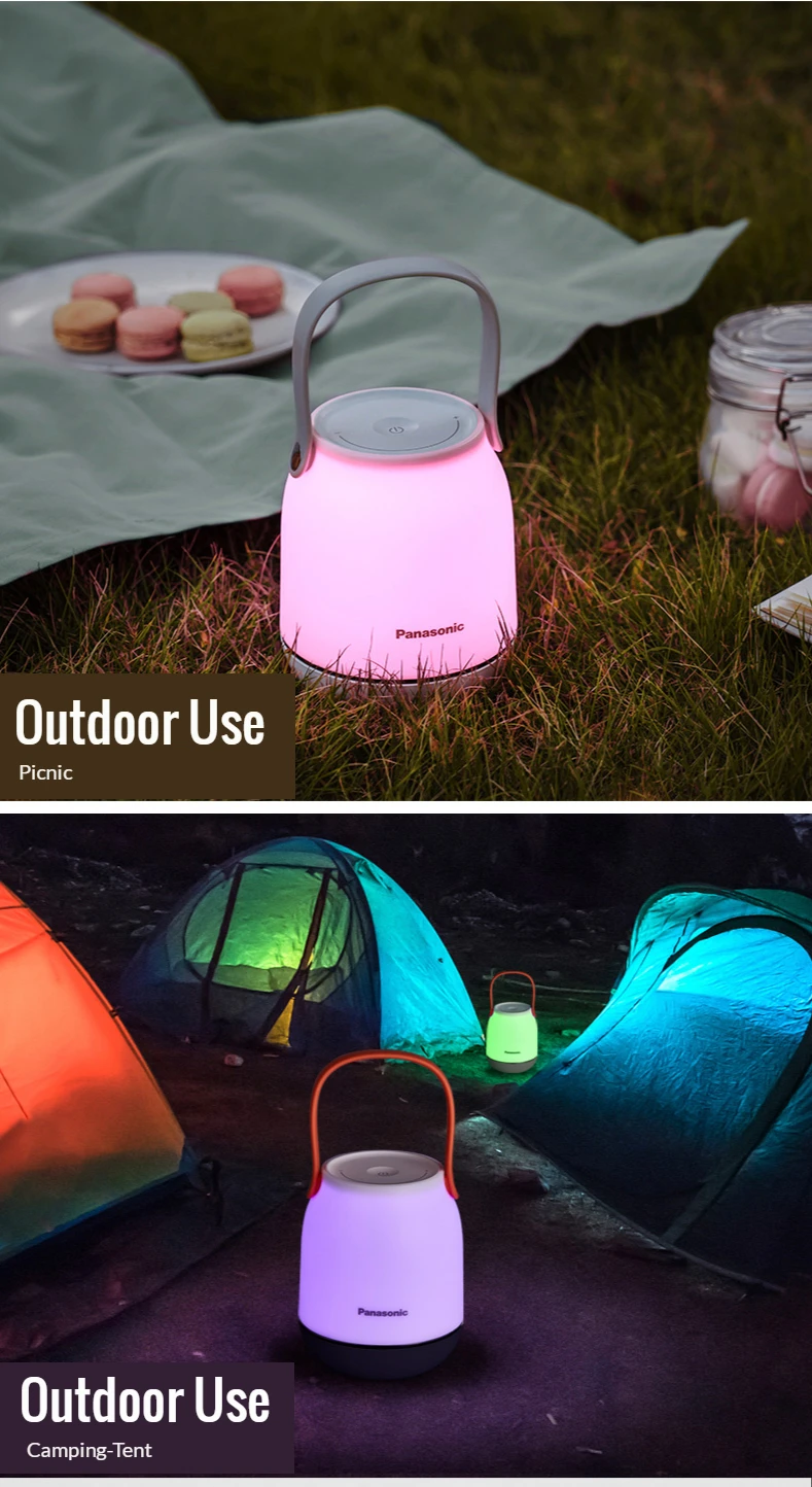 Портативный ночник Panasonic с градиентом прикроватная лампа 7 цветов для спальни