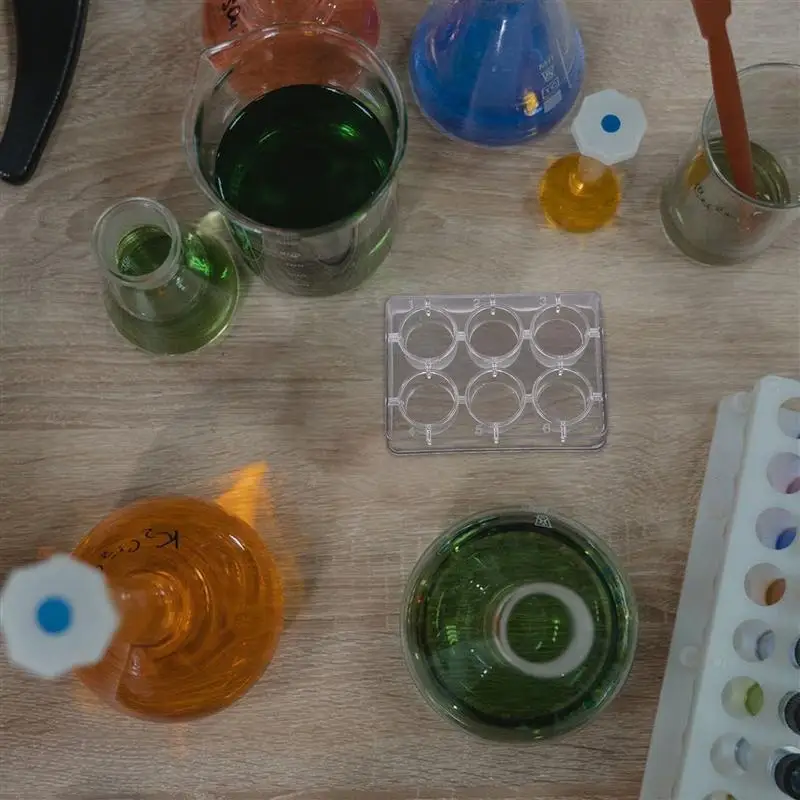 

8Pcs Reaction Plates 6 Hole Reaction Boards Chemical Experiment Instrument