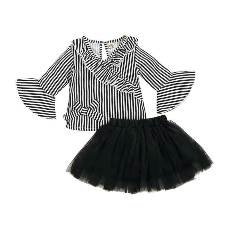 Детский костюм-пачка с длинным рукавом и оборками | Мать ребенок