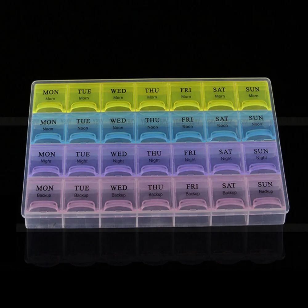 

Hot 7 Days Pill Case Medicine Tablet Sorter Drug Box Container Medicine Weekly Pill Box Drug Cases Splitters for Healthy Care