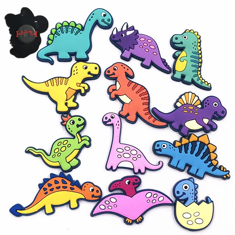 1PCS PVC Cartoon Dinosaur Tyrannosaurus Fridge Magnetic Sticker Refrigerator Magnets Children's Toys Office Whiteboard Gadgets