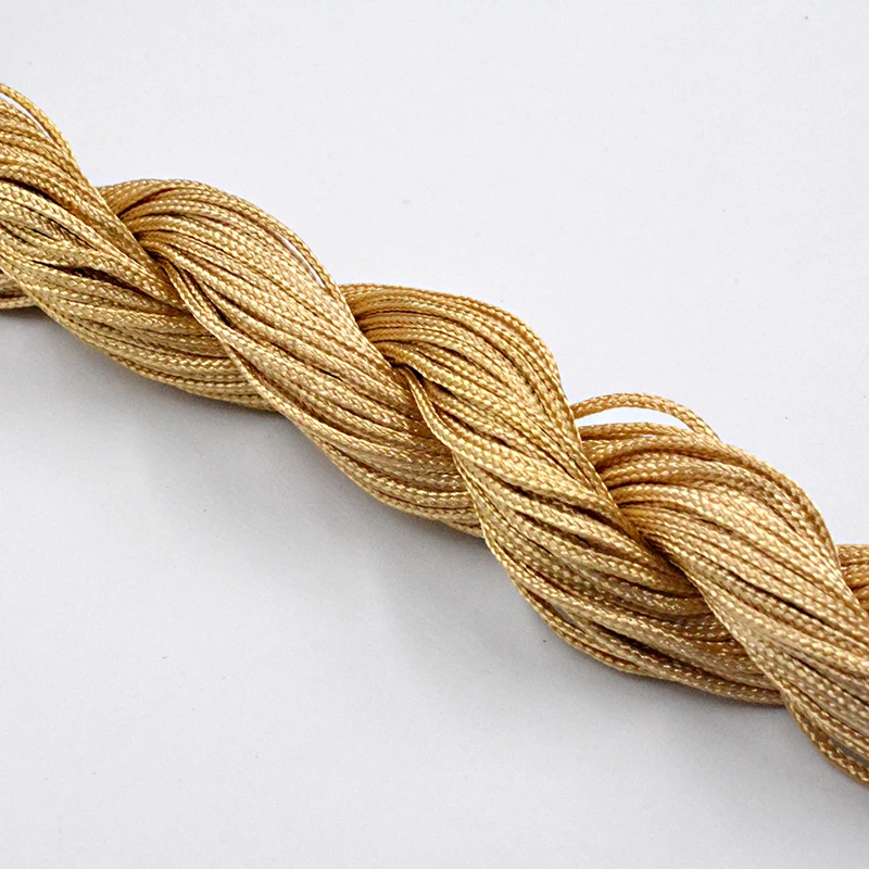 22 м в длину и 1 мм диаметре китайская веревка для макраме с узлом искусственная