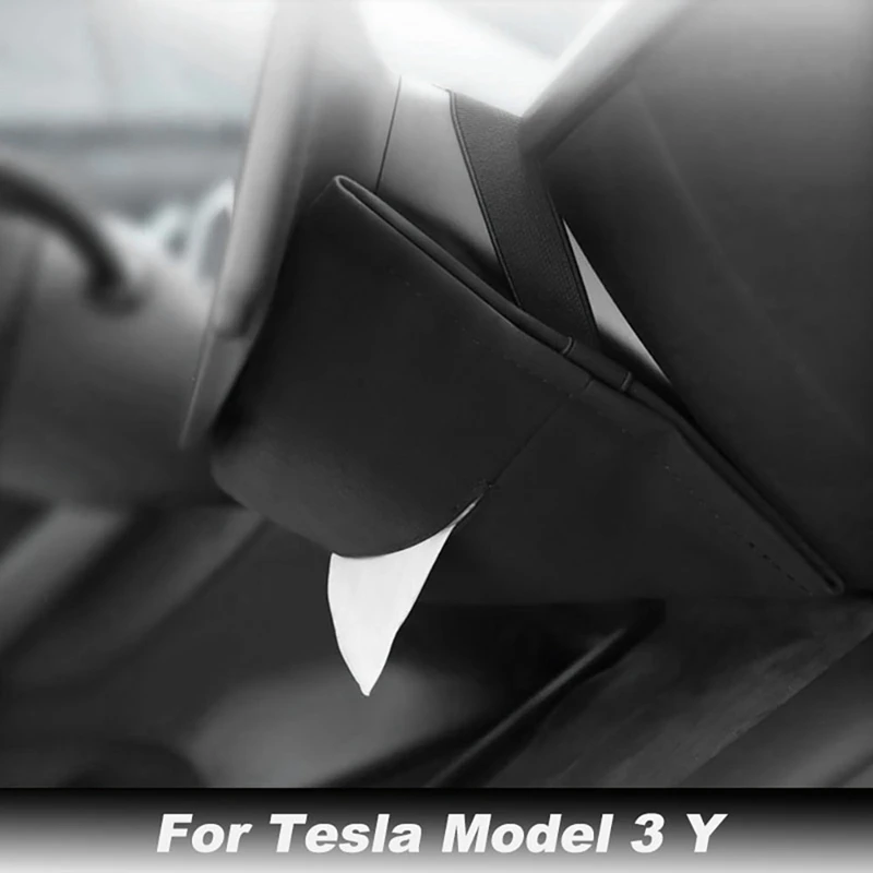 

Car Interior Hanging- Tissues Box for Tesla Model 3 Y Car Refitting Accessories