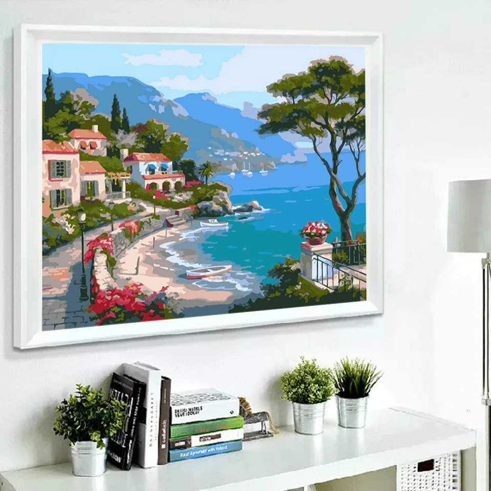 AZQSD Алмазная картина живописная вышивка распродажа пейзаж полное изображение