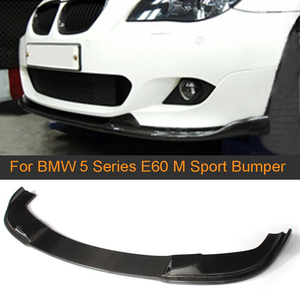 5 Series спойлер для переднего бампера из углеродного волокна BMW E60 M Sport Bumper 2006 2010 520d