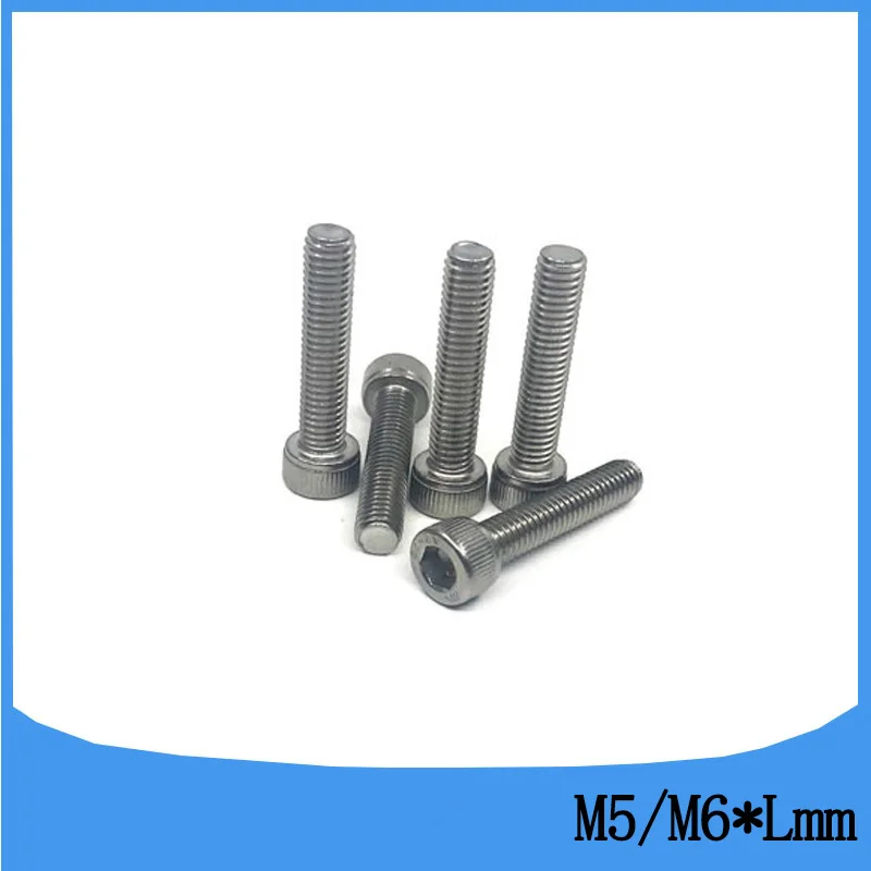 M5 M6 DIN912 304 Stainless steel Hexagon Hex Socket Head Cap Screws Metric Thread M6*8/10/12/16/25/30-200 mm Cylinder Bolt | Обустройство