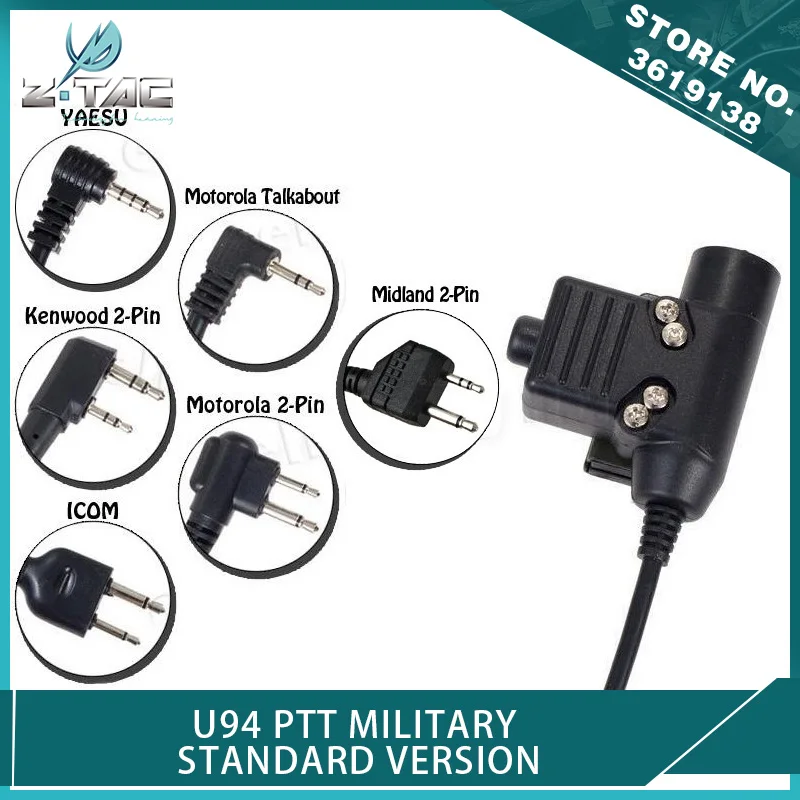 Z тактический страйкбол U 94 гарнитура PTT U94 2 Pin для KENWOOD/Motorolar говорить об/2